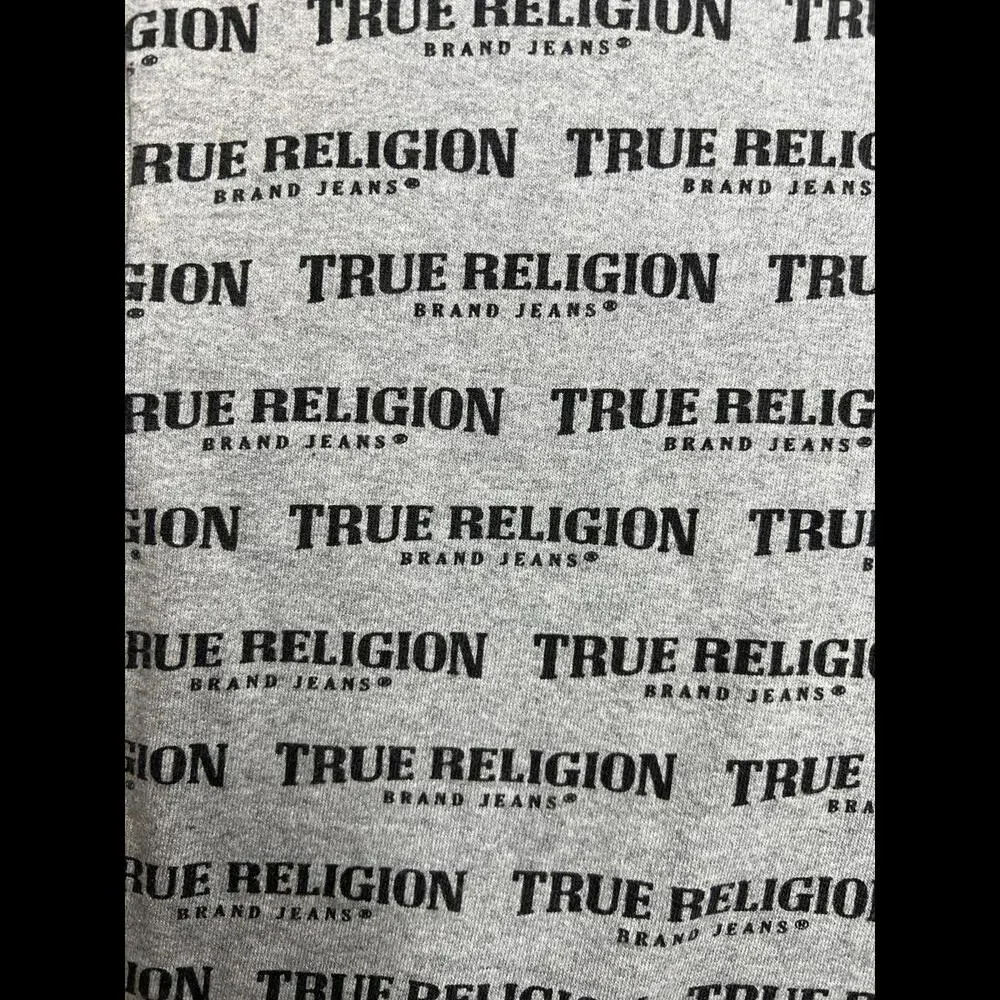 True Religion Mens Loungewear All‎ Over Print Pullover Hoodie Sz Medium